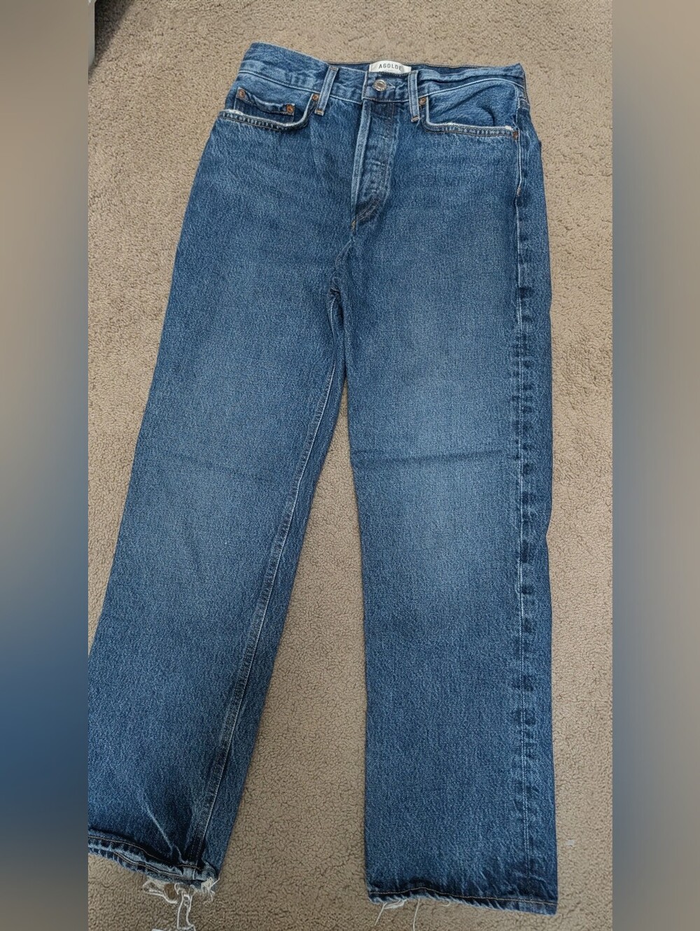 Agolde Women's Straight Jeans - Blue Denim